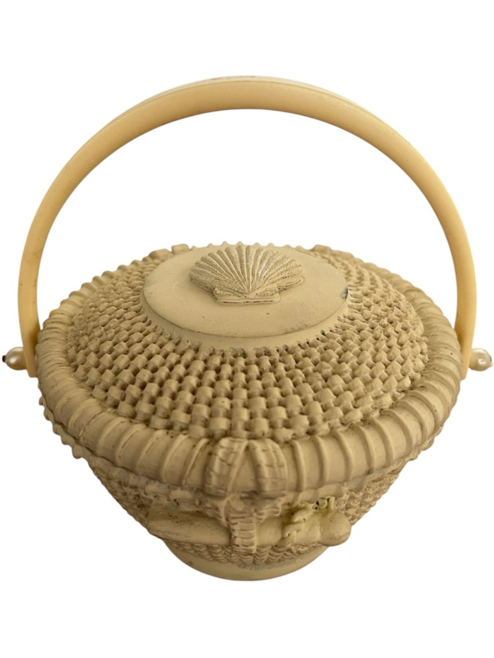 Christmas Tree Shop | Resin Nantucket Basket Trinket Tray with removable lid